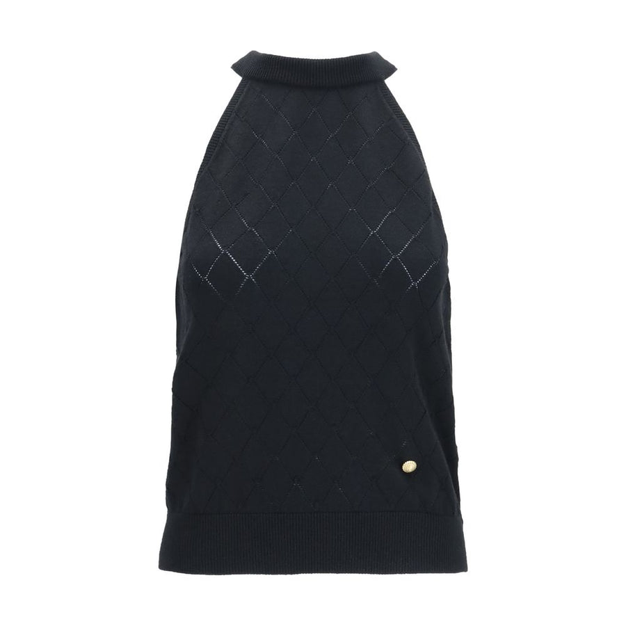 Balmain Black Wool Oves Aries Sleeveles T-Shirt