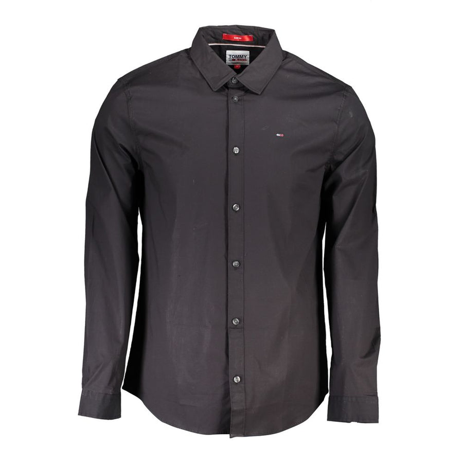 Tommy Hilfiger Black Cotton Men's Shirt