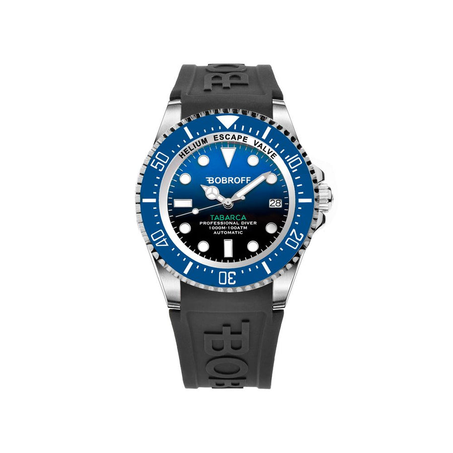 Bobroff Black Rubber Sport Watch