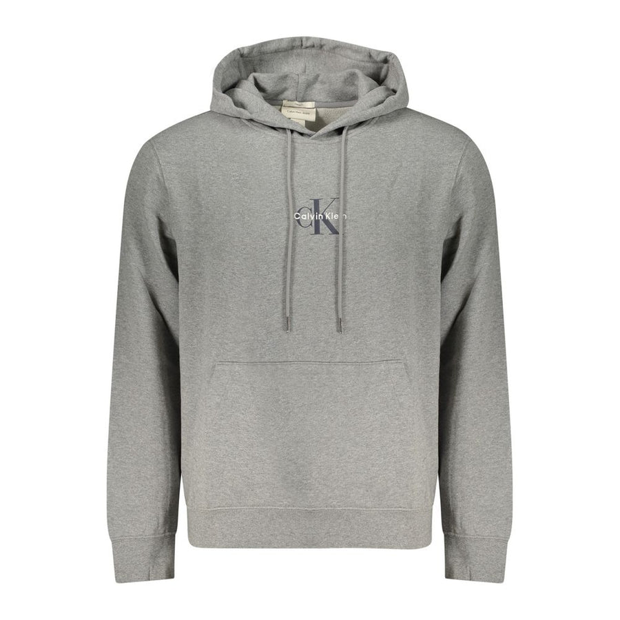 Calvin Klein Gray Cotton Men's Hoodie