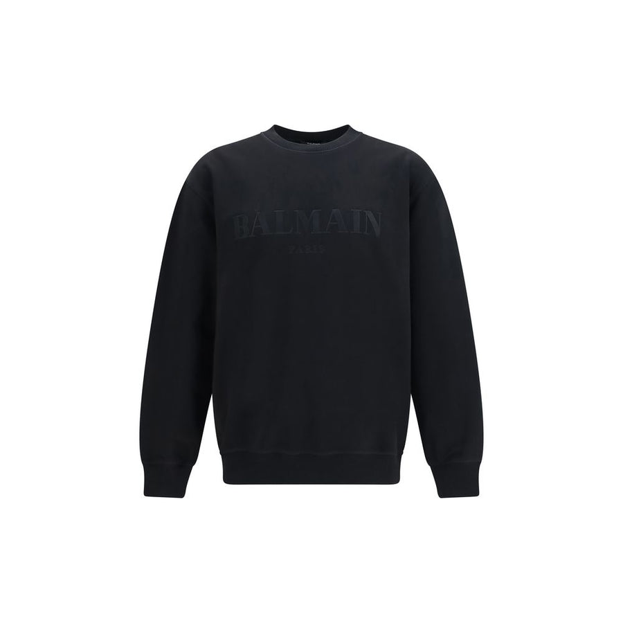 Balmain Black Cotton Sweatshirt