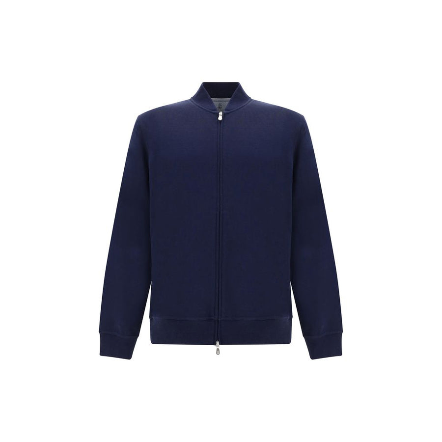 Brunello Cucinelli Blue Cotton Sweatshirt