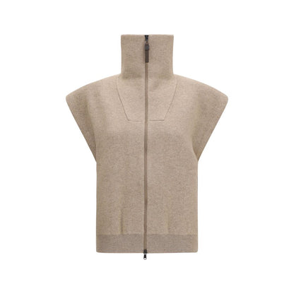 Brunello Cucinelli Beige Cashmere Cardigan