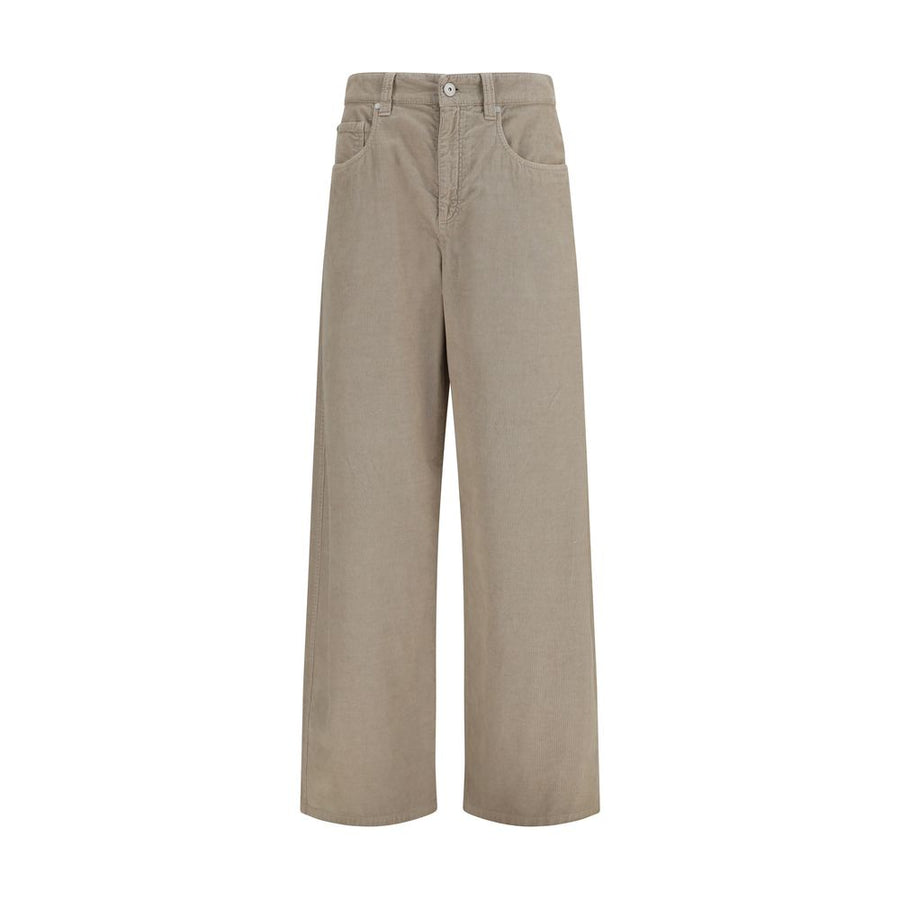 Brunello Cucinelli Beige Cotton Casual Pants