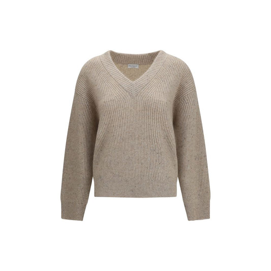 Brunello Cucinelli Beige Cashmere Sweatshirt