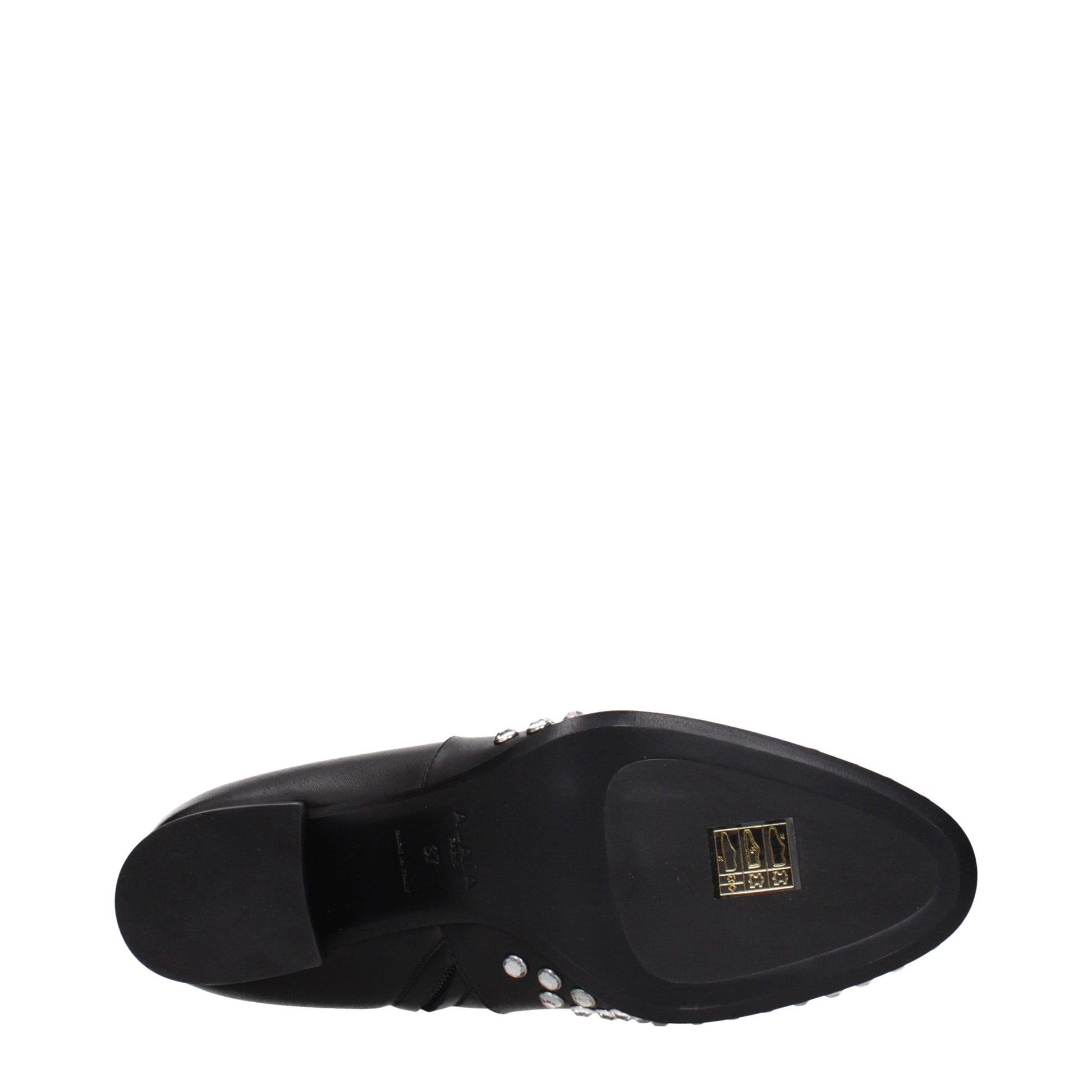 Alaïa Black Leather Ankle Boots
