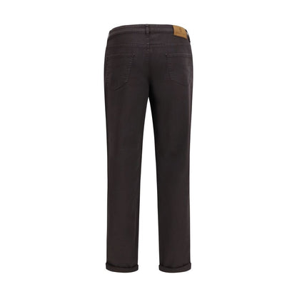 Brunello Cucinelli Brown Cotton Straight-Leg Jeans