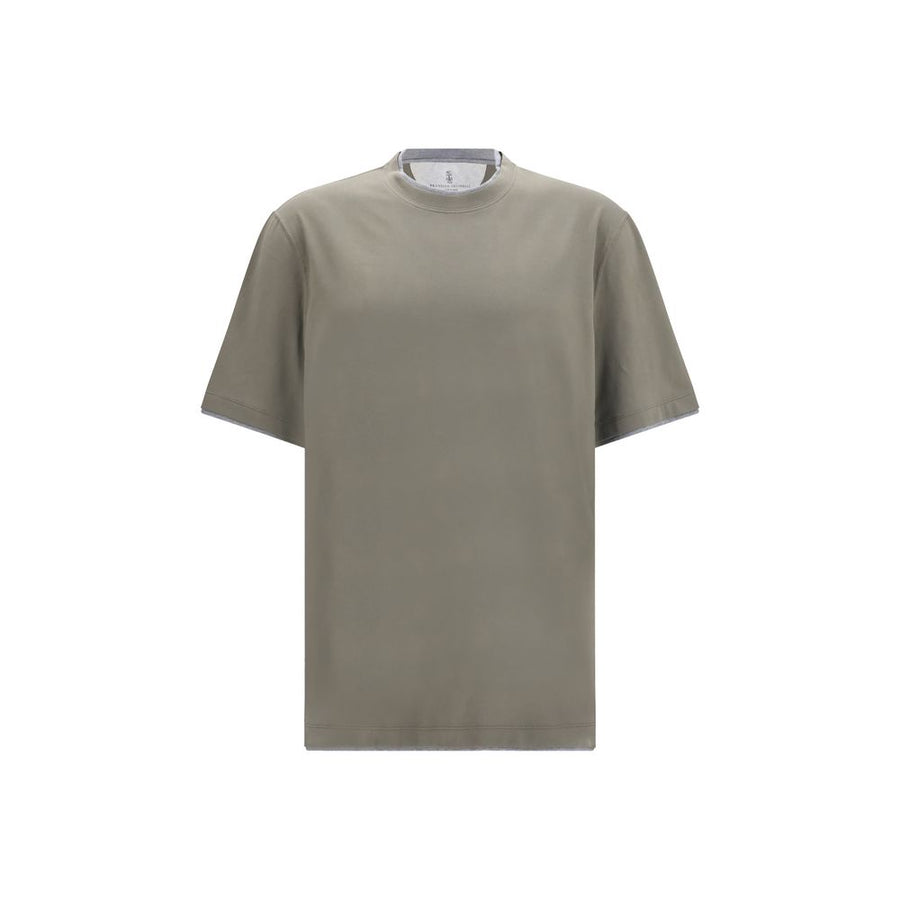 Brunello Cucinelli Bicolor Cotton T-Shirt