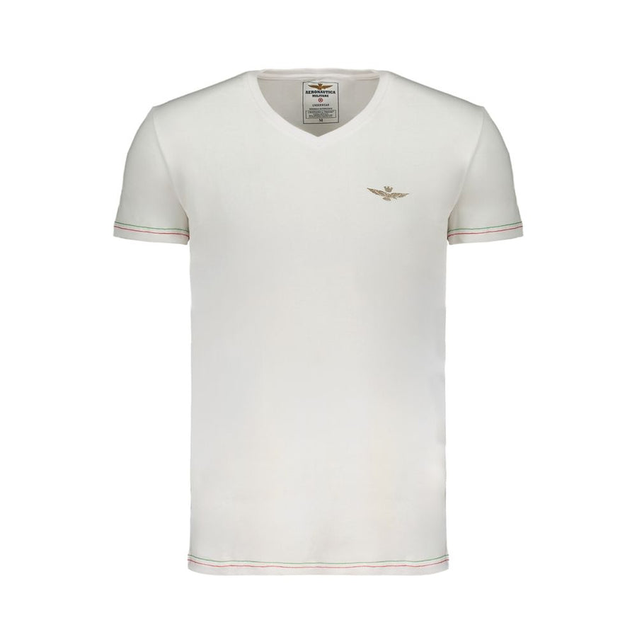 Aeronautica Militare Bianco Cotton Mens T-Shirt