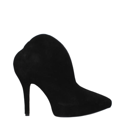 Alaïa Black Leather Ankle Boots