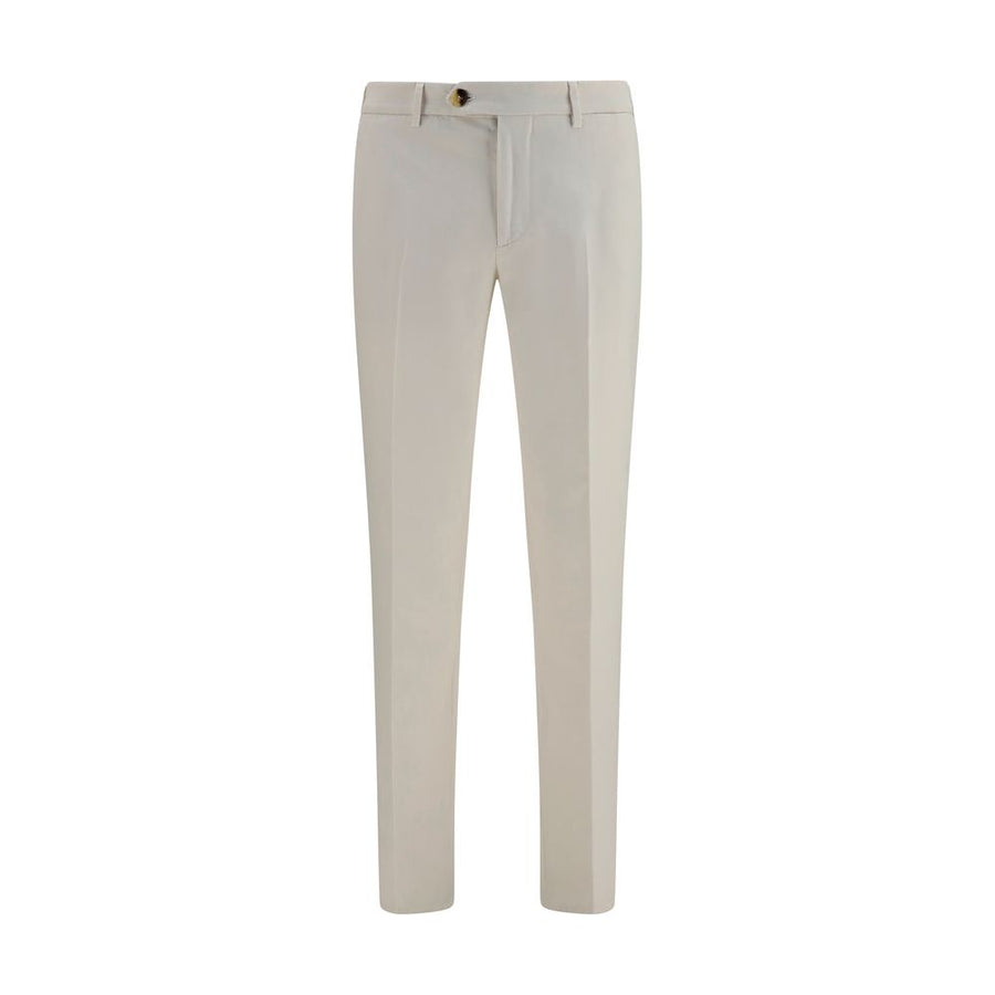 Brunello Cucinelli White Cotton Casual Pants