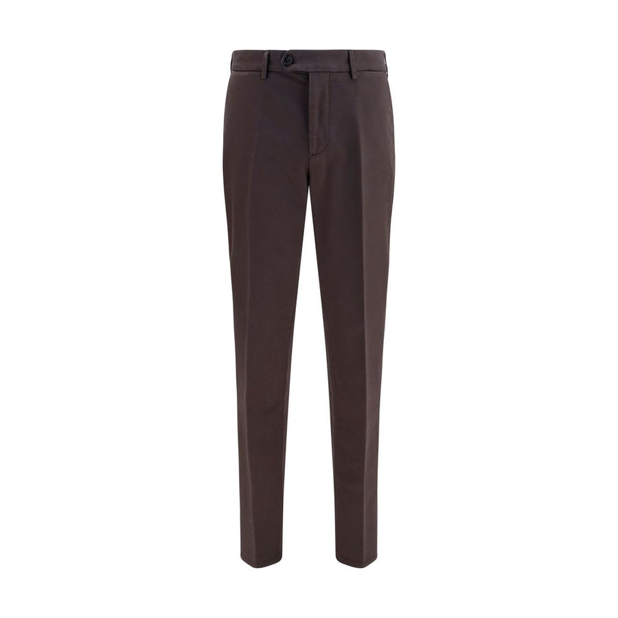 Brunello Cucinelli Brown Cotton Casual Pants