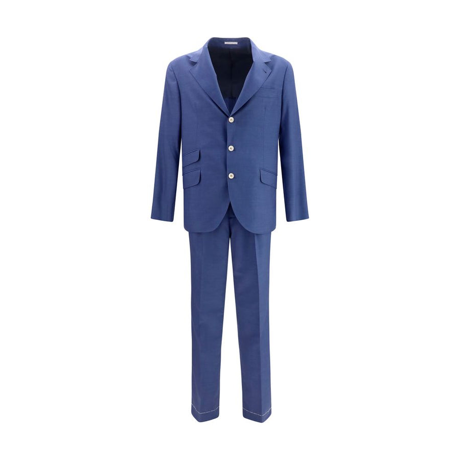 Brunello Cucinelli Blue Wool Oves Aries Two-Piece Suit