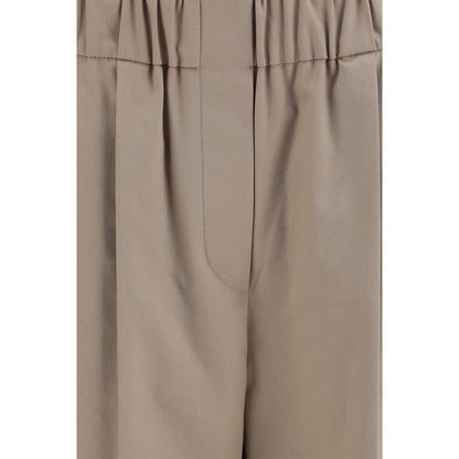 Brunello Cucinelli Beige Cotton Casual Pants