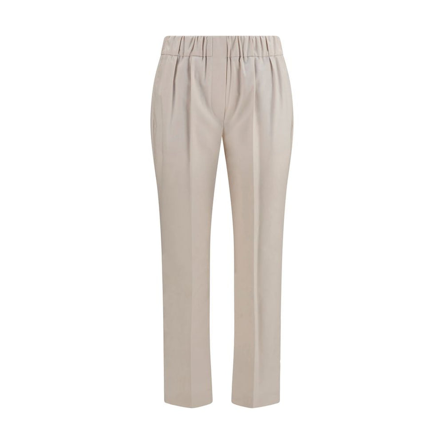 Brunello Cucinelli Beige Cotton Casual Pants