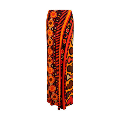 Emilio Pucci Orange Viscose Long Skirt