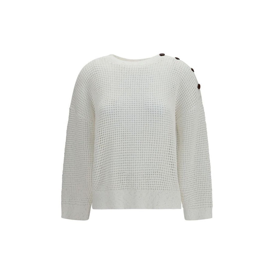 Brunello Cucinelli White Cotton Sweatshirt