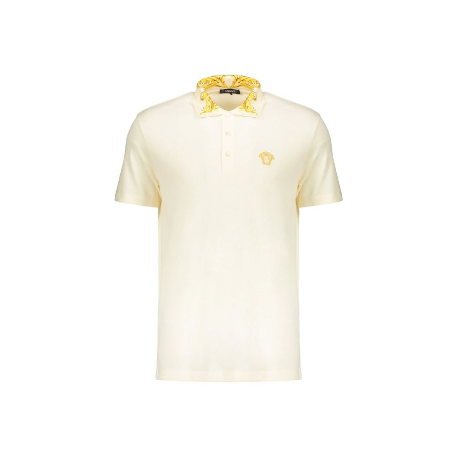 Versace Bicolor Cotton Polo Shirt