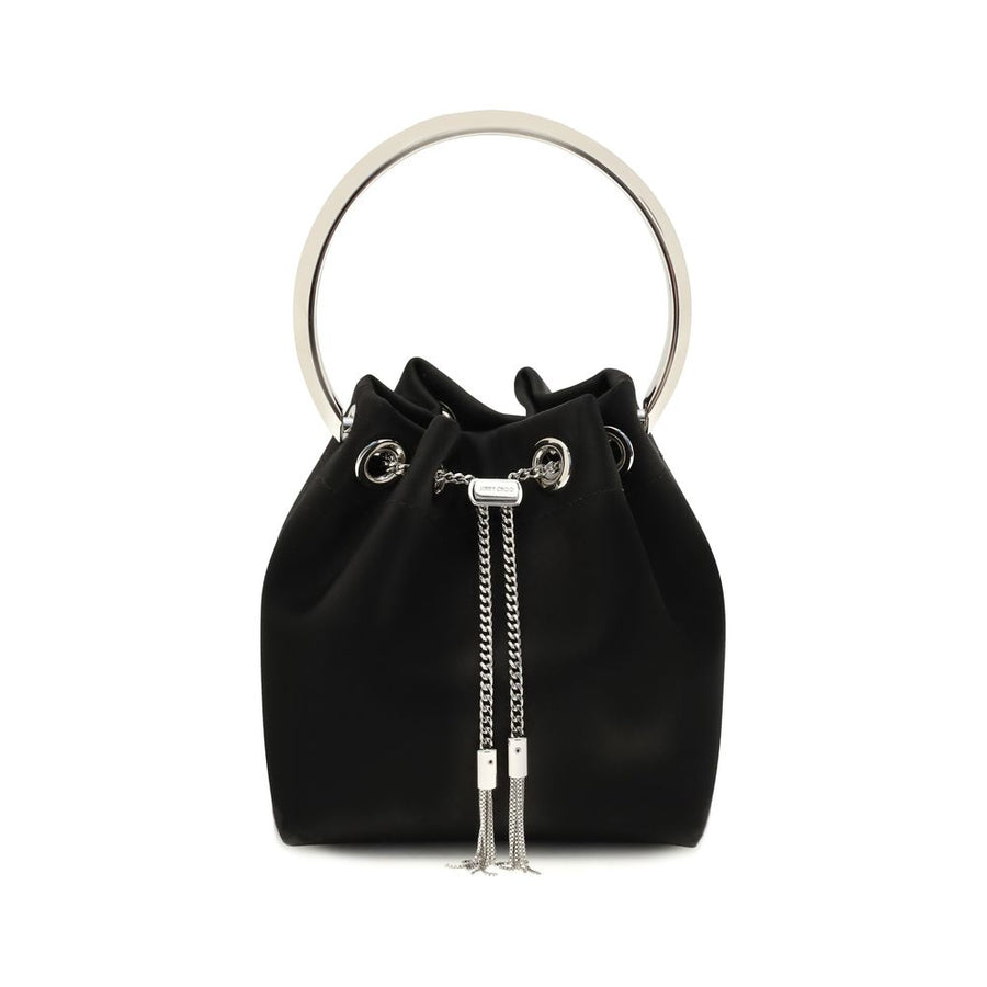 Jimmy Choo Black Cotton Shoulder Bag