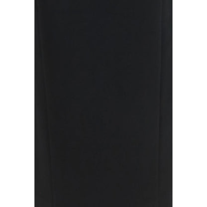 Khaite Black Acetate Long Skirt