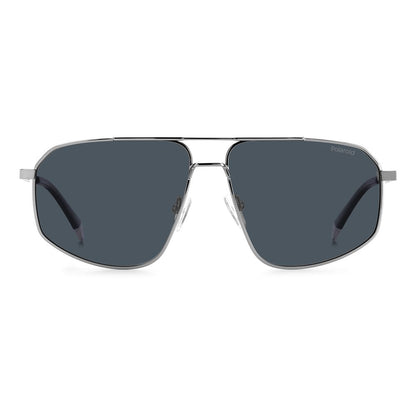Polaroid Gray Stainless Steel Sunglasses