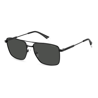 Polaroid Black Metal Sunglasses