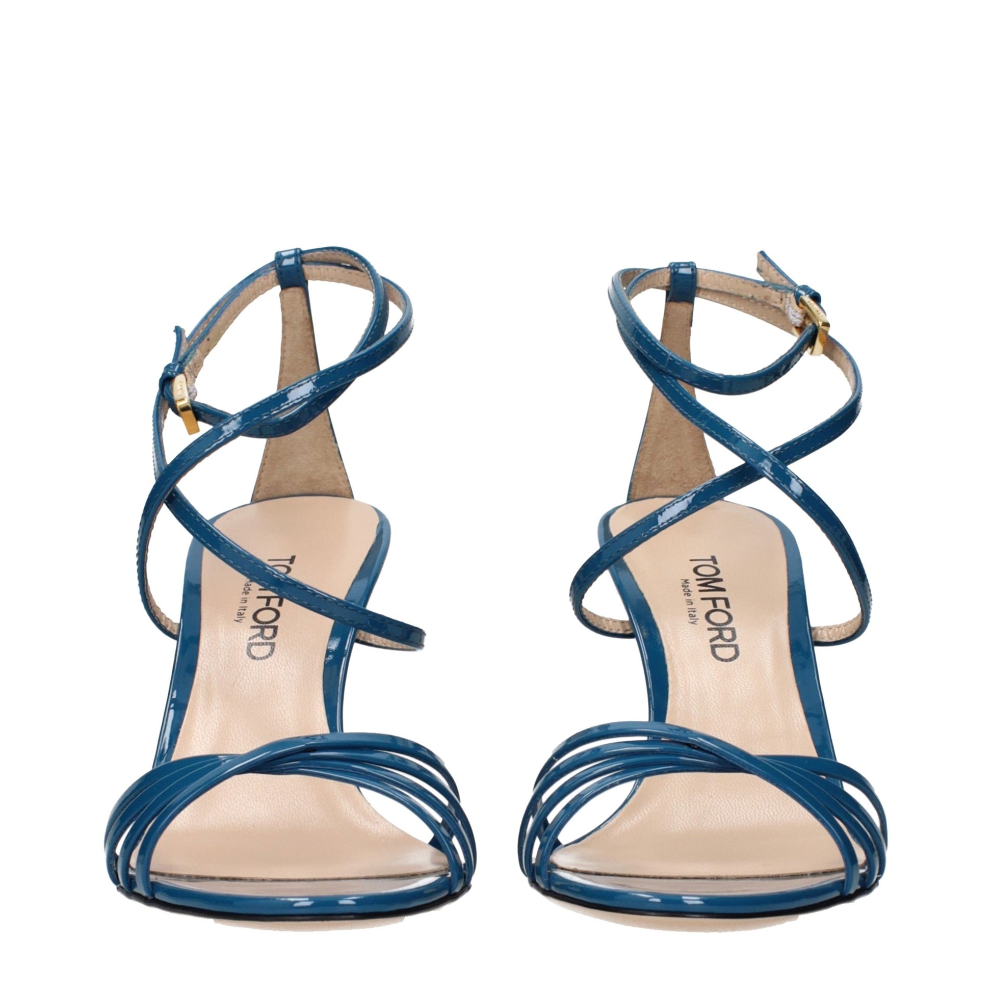 Tom Ford Blue Leather Stiletto Heel Sandals