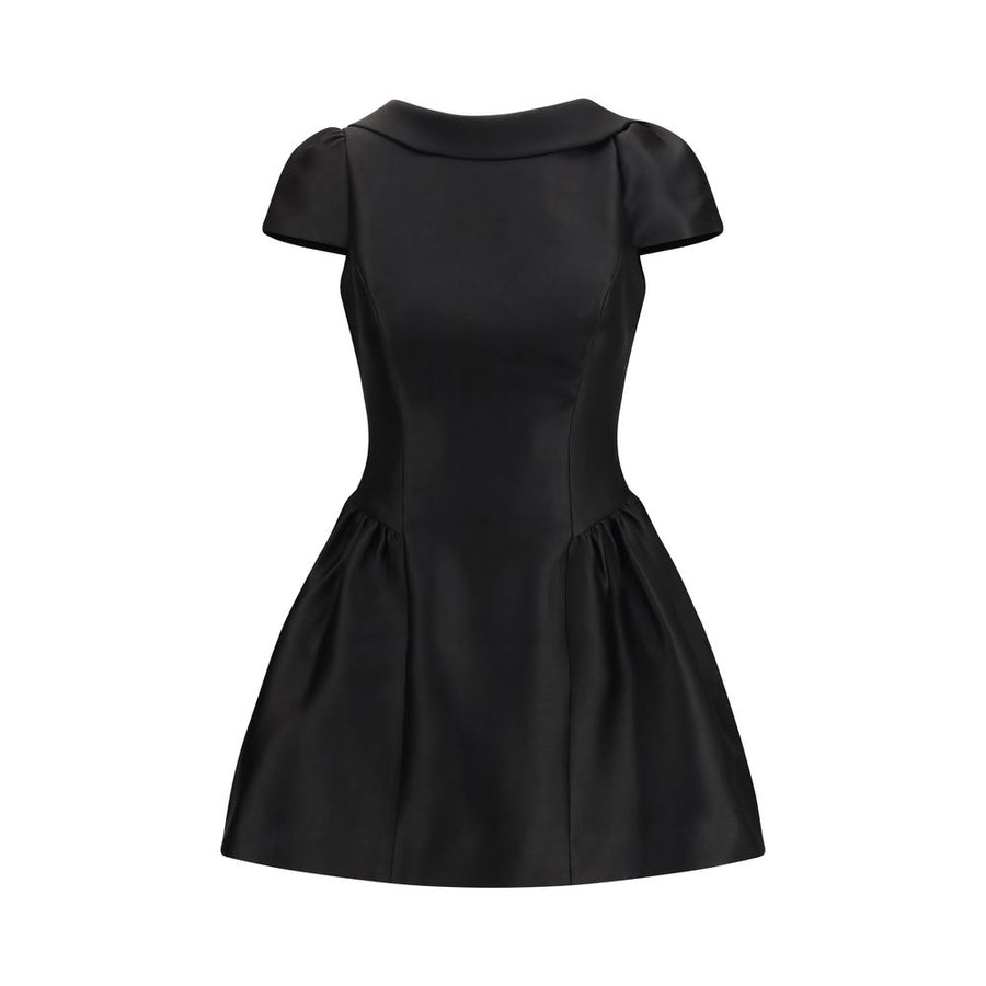 Self-Portrait Black Polyester Casual Dress