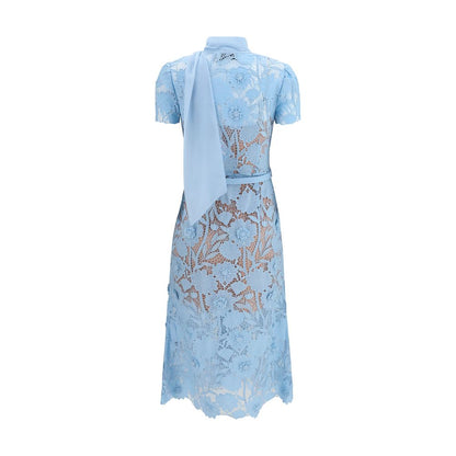Self-Portrait Blue Polyester Casual Dress