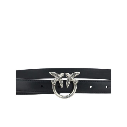 PINKO Black Calf Leather Bos Taurus Regular Belt