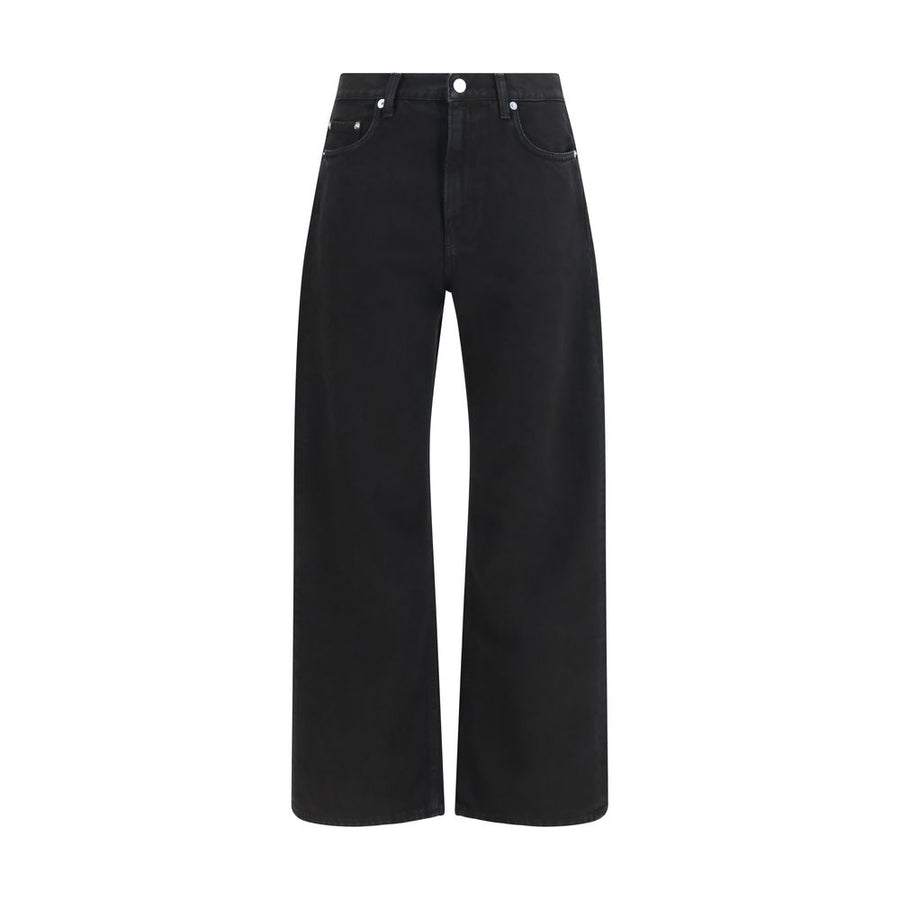Haikure Black Cotton Straight-Leg Jeans