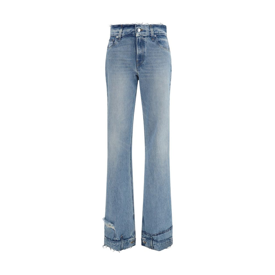 Haikure Blue Cotton Flared Jeans