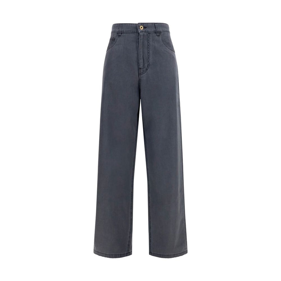 Miu Miu Black Cotton Straight-Leg Jeans