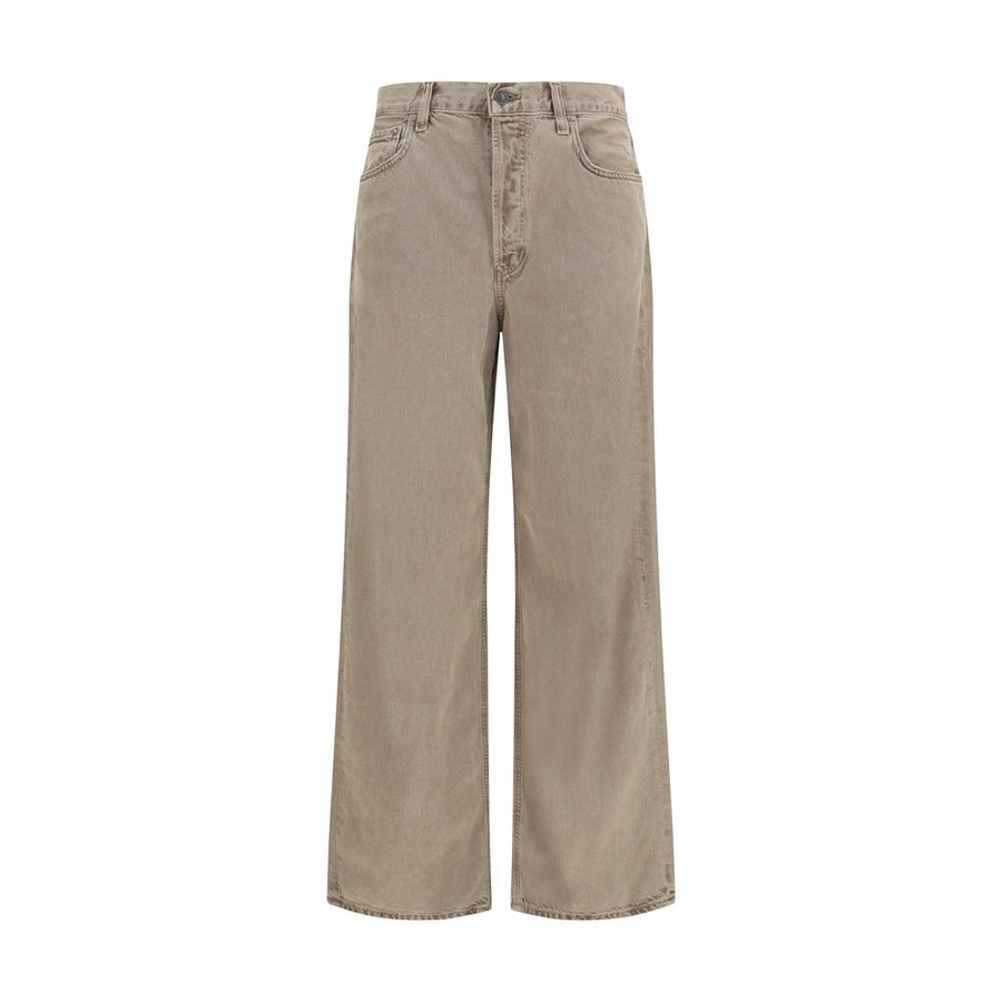 Agolde Brown Cotton Casual Pants
