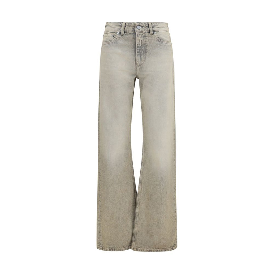 Our Legacy Gray Cotton Straight-Leg Jeans