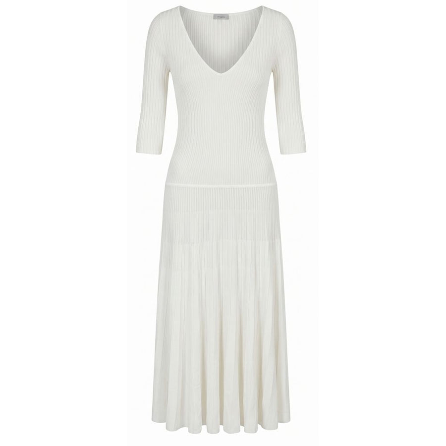 Malo White Cotton Women Dress