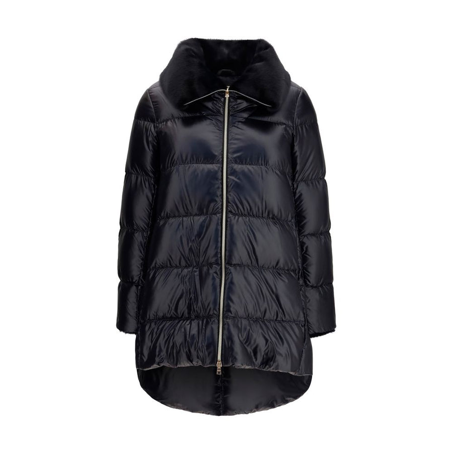 Herno Black Goose Down Full-Length Jacket