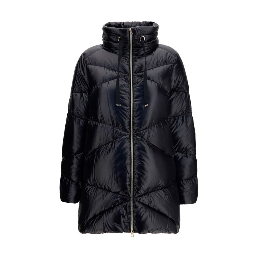 Herno Black Goose Down Full-Length Jacket