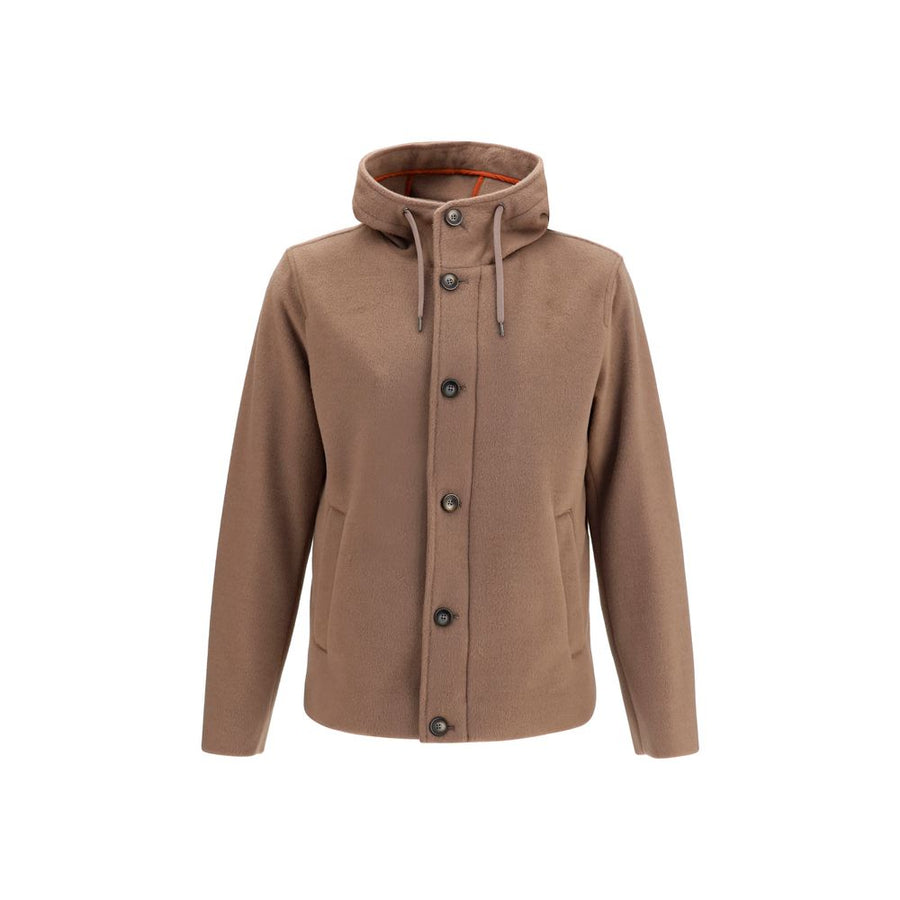 Herno Brown Polyester Full-Length Jacket