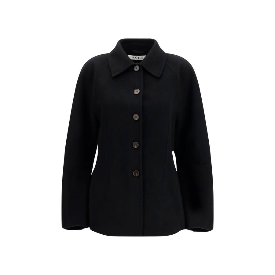 Rohe Black Wool Oves Aries Full-Length Jacket
