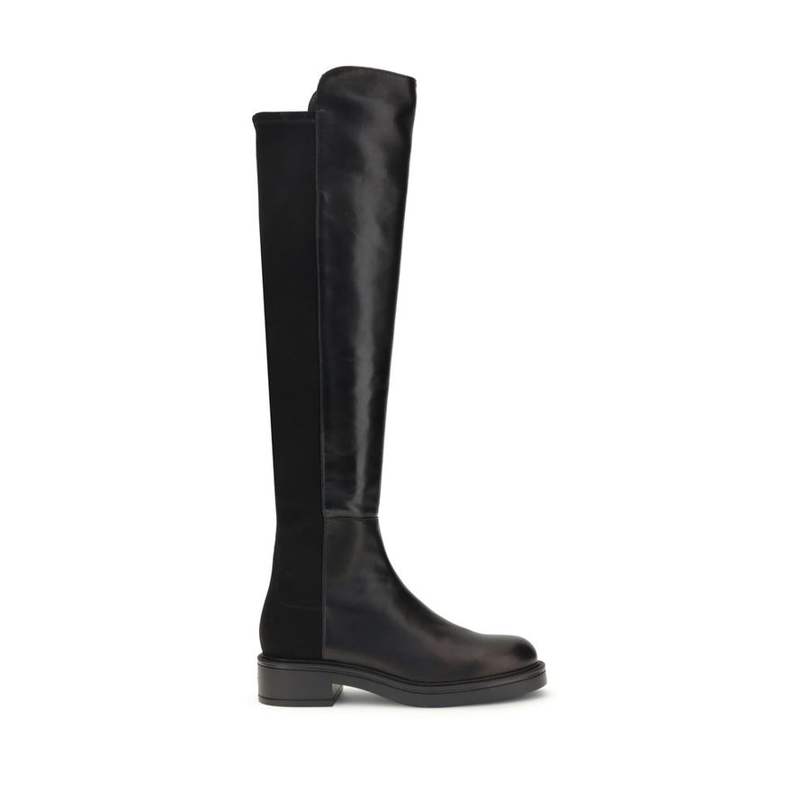 Stuart Weitzman Black Leather Over The Knee