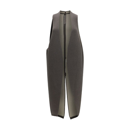 Rick Owens Gray Wool Oves Aries Coat