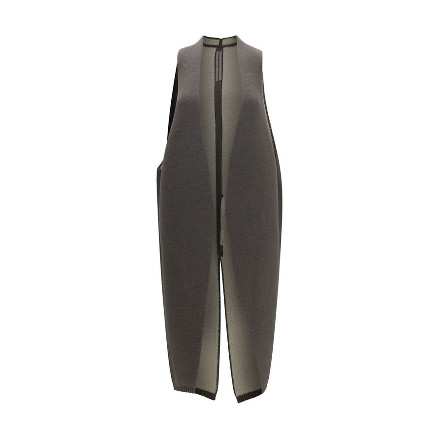 Rick Owens Gray Wool Oves Aries Coat