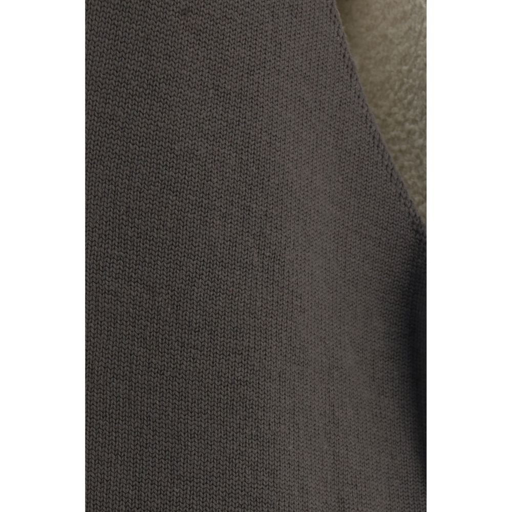 Rick Owens Gray Wool Oves Aries Coat