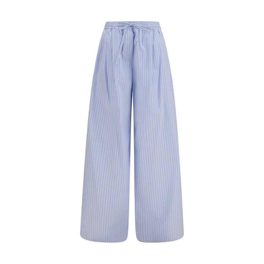 Dolce & Gabbana Blue Cotton Casual Pants