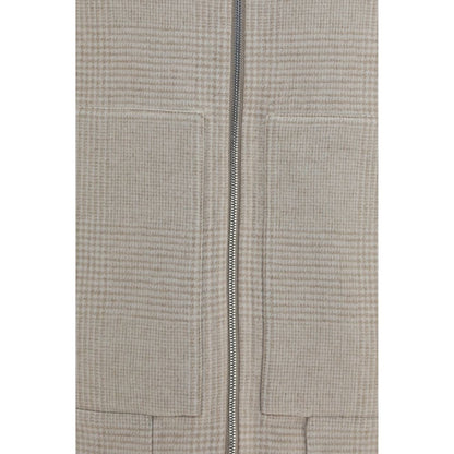 Brunello Cucinelli Beige Cashmere Full-Length Jacket