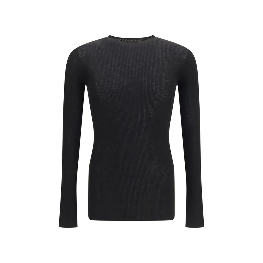 Rick Owens Black Wool Oves Aries Sweatshirt