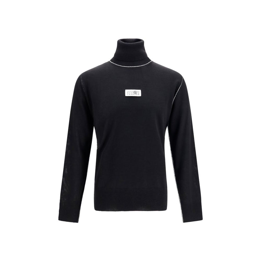 MM6 Black Wool Oves Aries Turtleneck