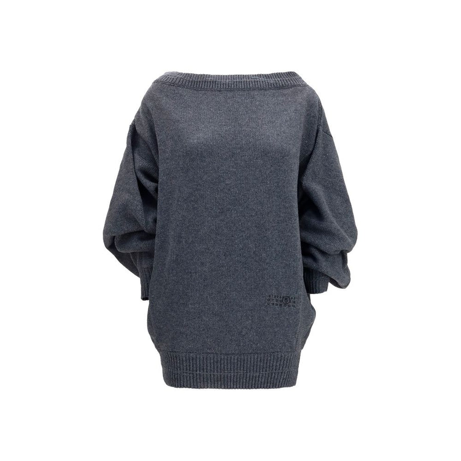 MM6 Gray Wool Oves Aries Casual Dress