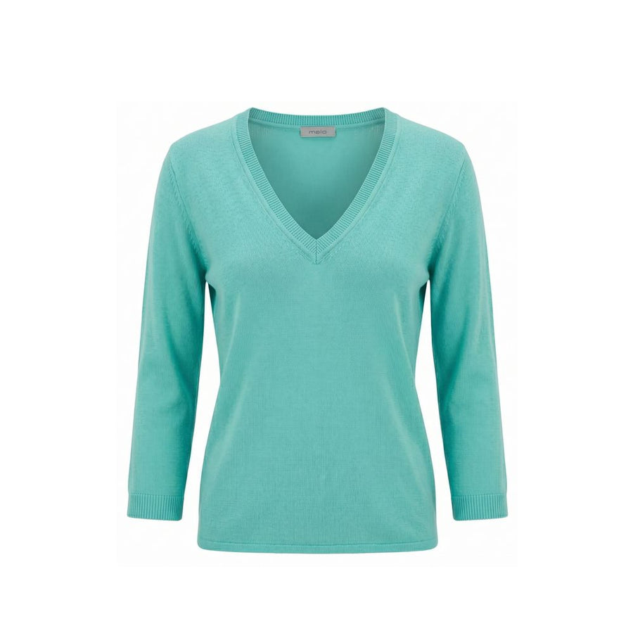 Malo Blue Cotton Women Sweater